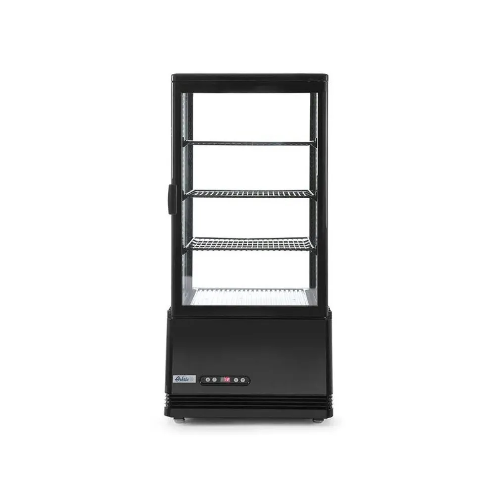 Vitrine Frigorifice - Vitrina frigorifica 98L, neagra, 2-6°C, 4 rafturi, 190W
