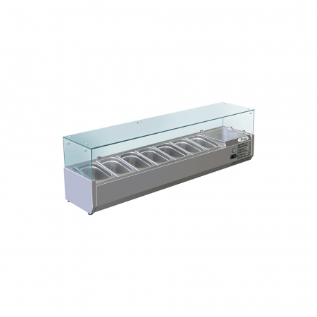 Vitrine reci salate - Vitrină frigorifică ingrediente pizza, 6 x 1/4GN, +2+8°C
