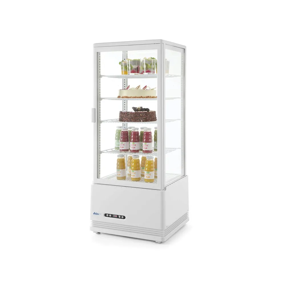 Vitrine Frigorifice - Vitrina frigorifica prezentare 98L, alba, 4 rafturi