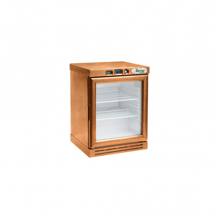 Frigidere vinuri - Vitrina frigorifica vin, finisaj nuc deschis, 130 litri, +2+8 °C
