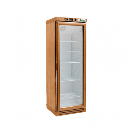 Frigidere vinuri - Vitrina frigorifica vin, finisaj nuc deschis, 310 litri, +2+8 °C