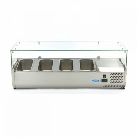 Vitrina ingrediente GN 1/3 inox 120cm pentru 4 recipiente gastro [2]