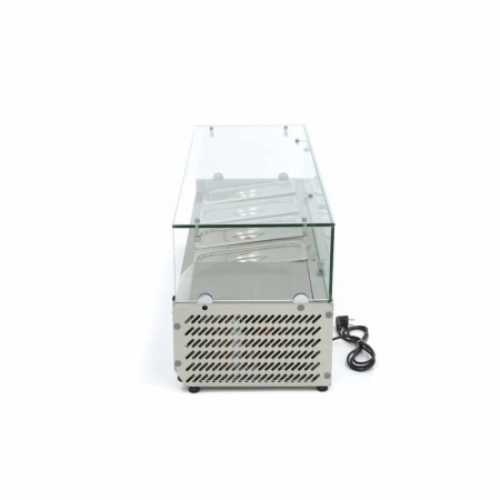 Vitrina ingrediente GN 1/3 inox 120cm pentru 4 recipiente gastro [3]