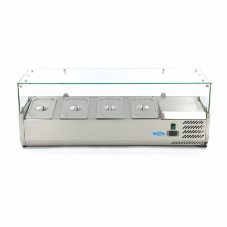 Vitrina ingrediente GN 1/3 inox 120cm pentru 4 recipiente gastro [1]