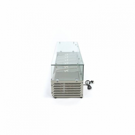 Vitrina ingrediente GN 1/3 inox 140cm pentru 6 recipiente gastro [2]