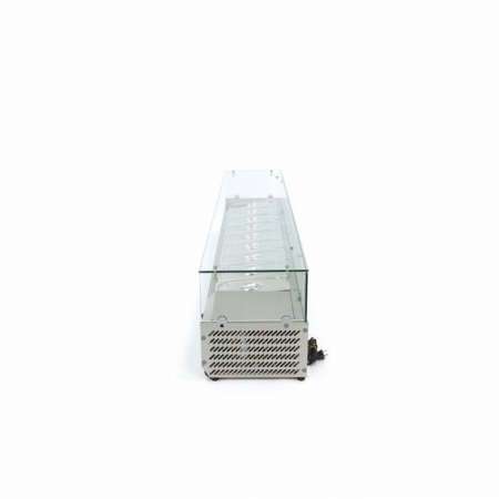 Vitrina ingrediente GN 1/3 inox 200cm pentru 9 recipiente gastro [2]