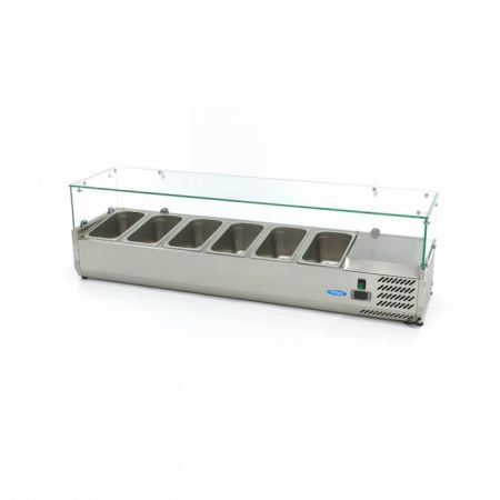 Vitrina ingrediente GN inox 150cm pentru 6 tavi 1/3 sau 1x1/2 [4]