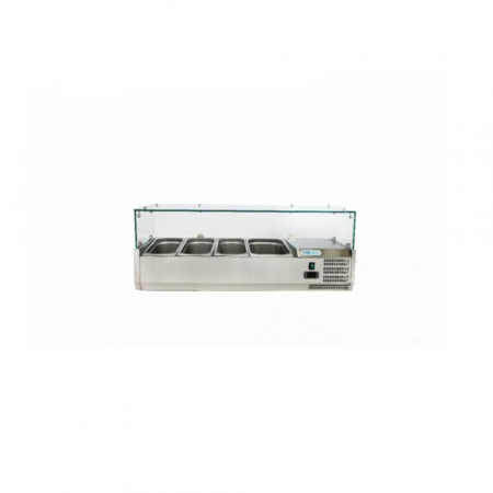 Vitrine ingrediente pizza - Vitrina ingrediente pizza 3 GN 1/3+1 GN1/2, racire statica, +2+8°C, FORCOLD