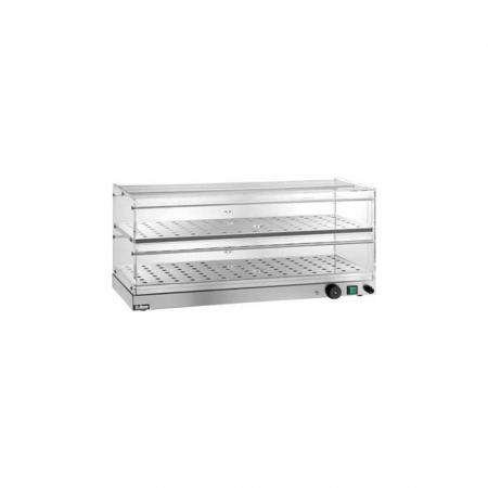 Vitrine calde patiserie - Vitrina patiserie calda 2 rafturi, +30°C +90°C, 500x350x400(h) mm, VBR4756