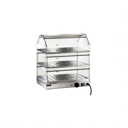 Echipamente Fast-food - Vitrina patiserie calda cu 3 rafturi, +30°C +90°C, 850x350x540(h) mm, VBR4783