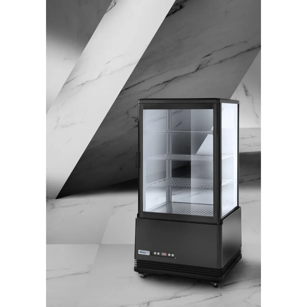 Vitrina prezentare 78L neagra, 3 rafturi, 2-6°C, 170W [2]