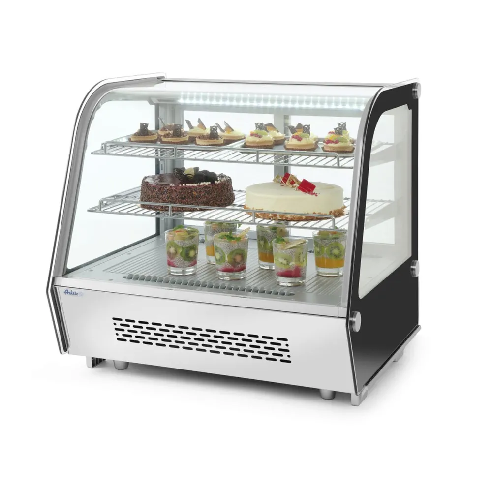 Vitrine frigorifice de banc - Vitrina rece prezentare 160L, inox, 2-6°C, 160W