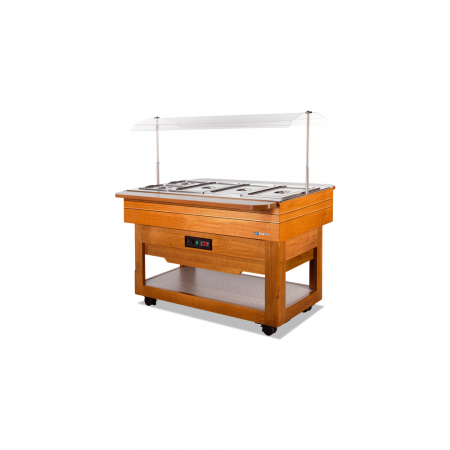 Vitrine tip bufet - Bufet Cald Bain Marie 4 GN 1/1, 1,5 kW, 230V, BREAKFASTCALDA