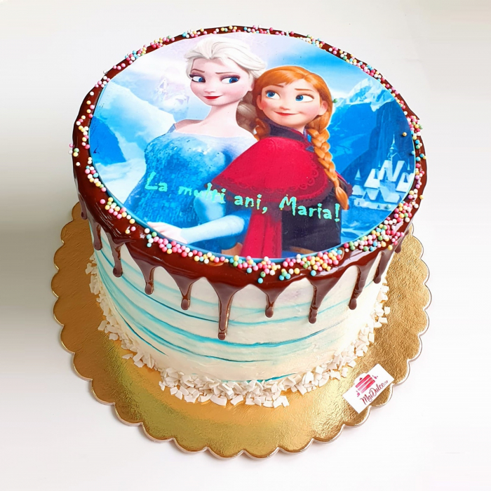 Tort pentru copii - imagine FROZEN - ciocolata si fructe de padure [4]