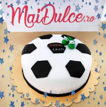 Tort cu martipan - Tort minge de fotball