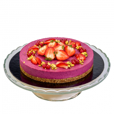 tort raw vegan cu coacaze