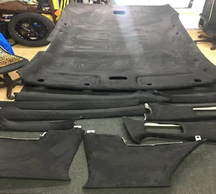 Material plafon auto ALCANTARA SLIM negru [2]