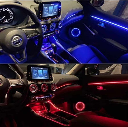 Lumini Ambientale LED interior RGB Acrilice 18 in 1 Fete usi, Bord, Manere, Podea, Control din aplicatie Bluetooth, Banda neon tip El Wire [7]