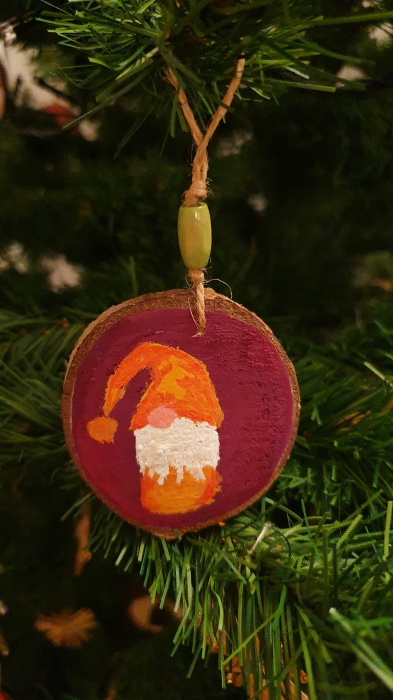 Ornament Gnom + peisaj cu bradut si seaglass [3]