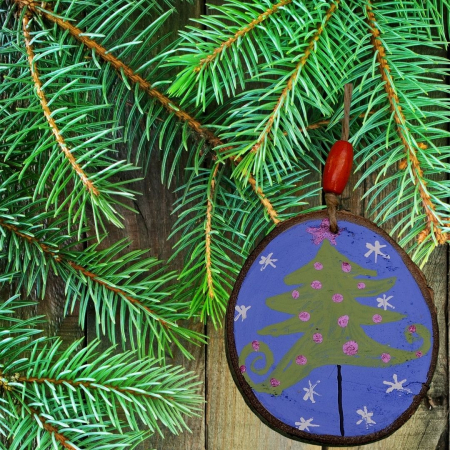 Ornament urs polar + bradut [1]