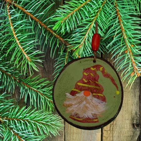 ORNAMENTE BRAD - Ornament gnom + om de zapada