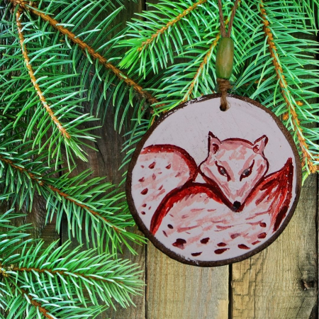 ORNAMENTE BRAD - Ornament urs polar + vulpe