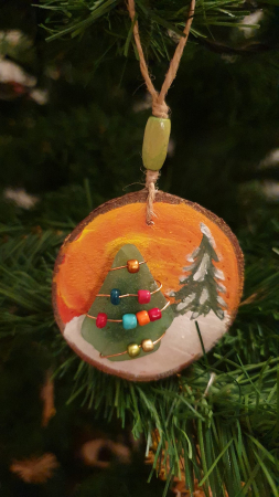 Ornament Gnom + peisaj cu bradut si seaglass [3]