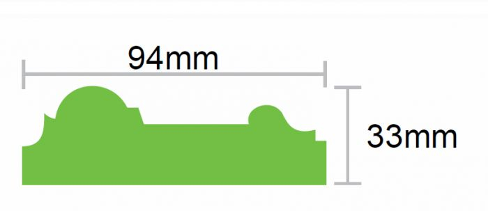 Ancadrament decorativ pentru usa din poliuretan D480 - 9.4x3.3x200 cm [2]