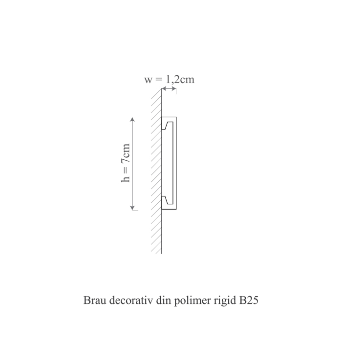 Brau decorativ din polimer rigid B25 - 7x1.2x200 cm [2]