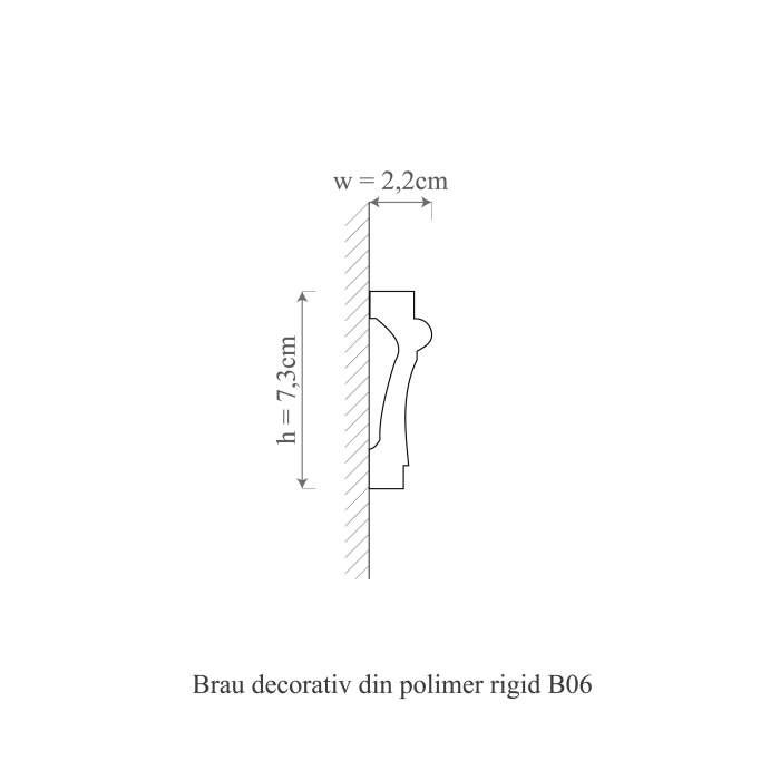 Brau decorativ din polimer rigid B6 - 7.3x2.2x200 cm [3]