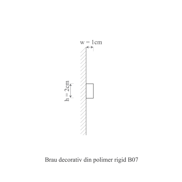 Brau decorativ din polimer rigid B7 - 2x1x200 cm [2]