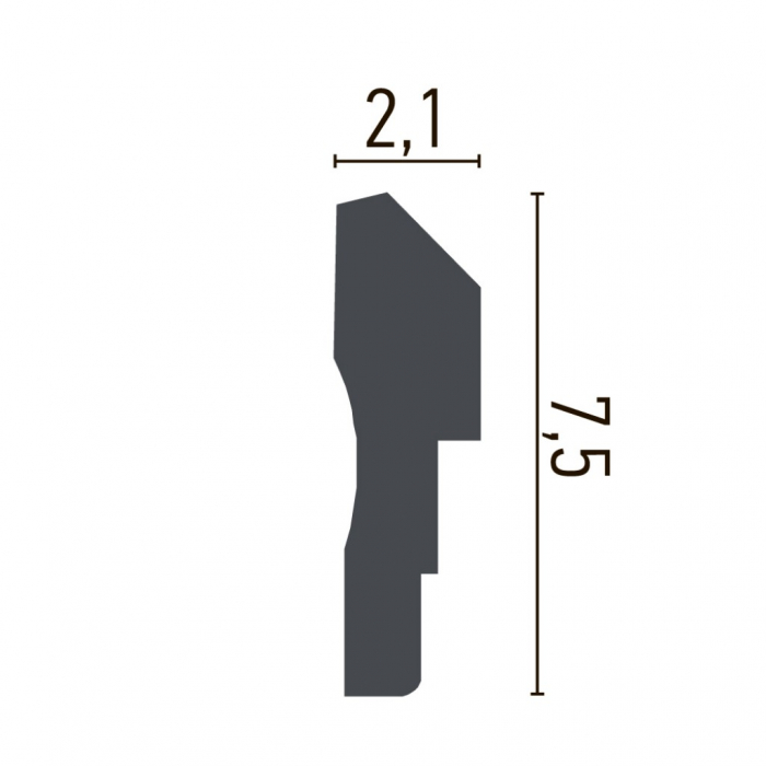 Brau decorativ din poliuretan CR739 - 7.5x2.1x200 cm [2]