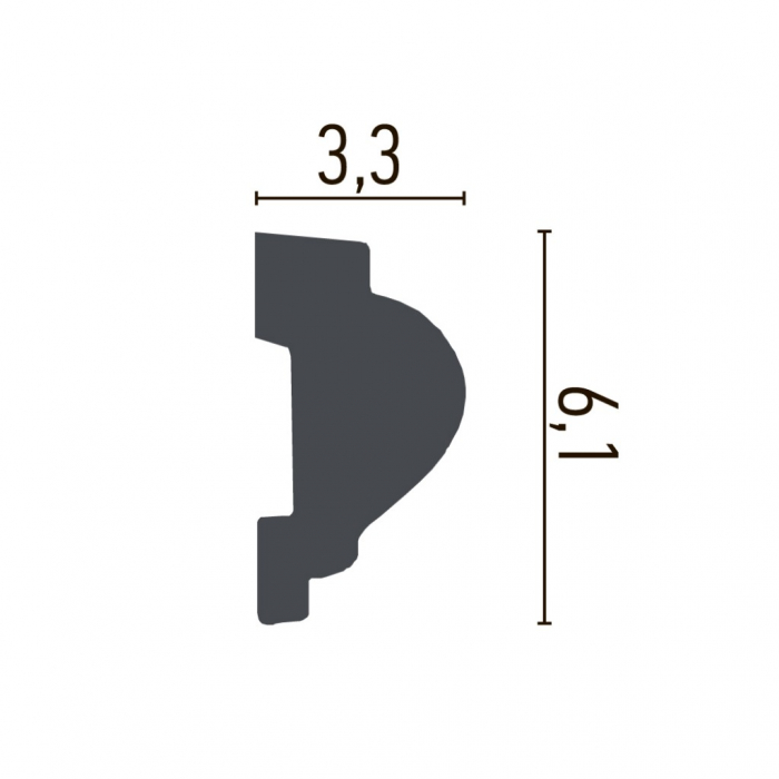 Brau decorativ din poliuretan CR742 - 6.1x3.3x200 cm [2]