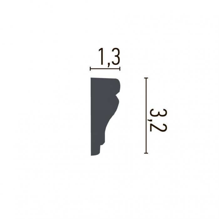 Brau decorativ din poliuretan CR785 - 3.2x1.3x200 cm [2]