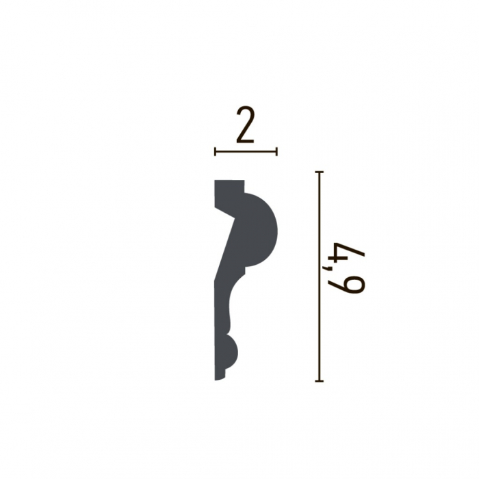 Brau decorativ din poliuretan CR873 - 4.9x2x200 cm [2]