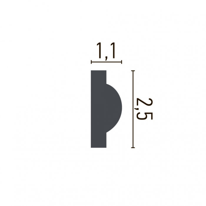 Brau decorativ din poliuretan CR875 - 2.5x1.1x200 cm [2]