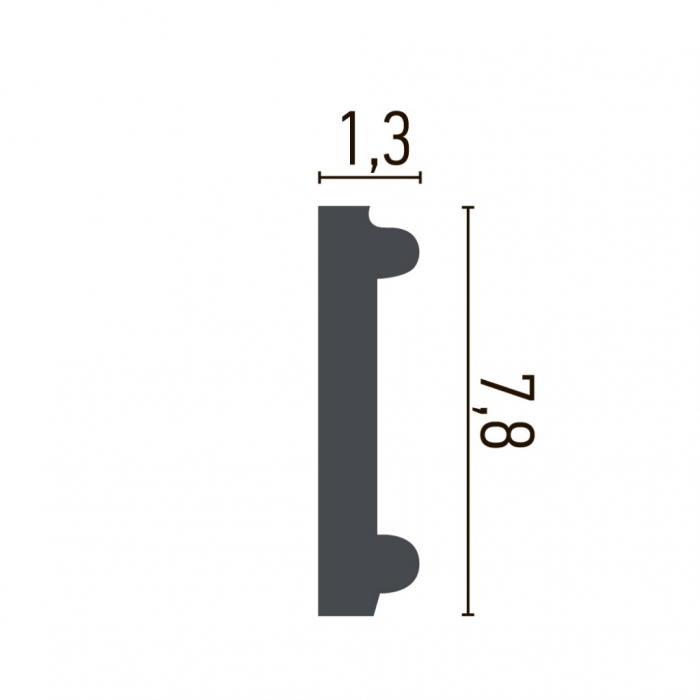 Brau decorativ din poliuretan CR905 - 7.8x1.3x200 cm [2]