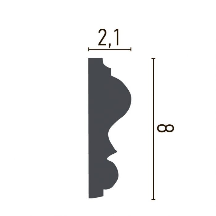 Brau decorativ din poliuretan CR952 - 8x2.1x200 cm [2]