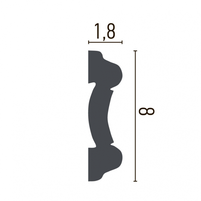 Brau decorativ din poliuretan CR953 - 8x1.8x200 cm [2]