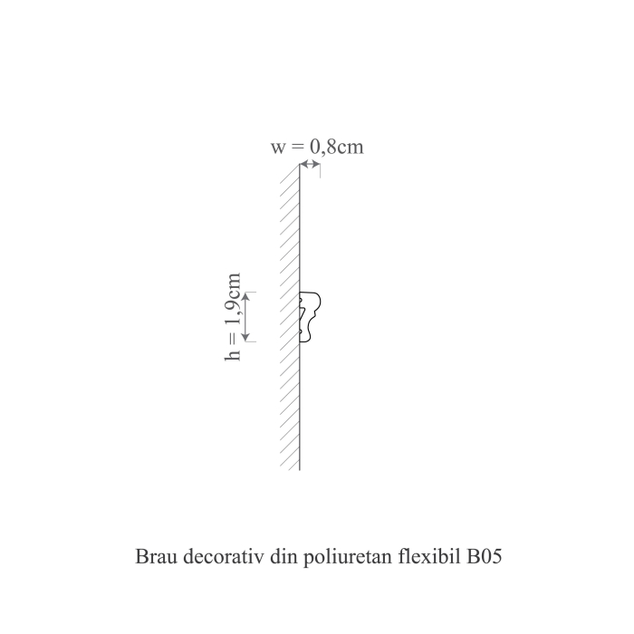Brau decorativ din poliuretan flexibil B5F - 1.9x0.8x200 cm [2]