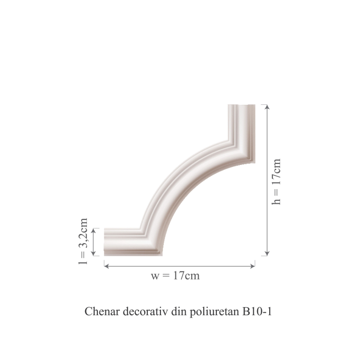Chenar decorativ din poliuretan B10-1 - 17x17x1.6 cm [2]