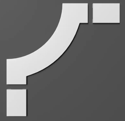 Chenar decorativ din poliuretan B18-2 - 19.7x19.7x1 cm [5]