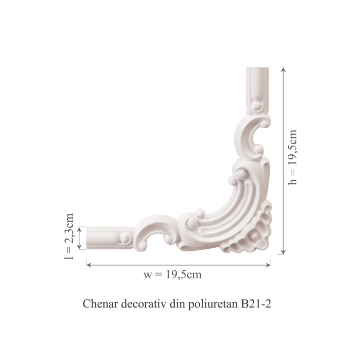 Chenar decorativ din poliuretan B21-2 - 19.5x19.5x1.2 cm [3]