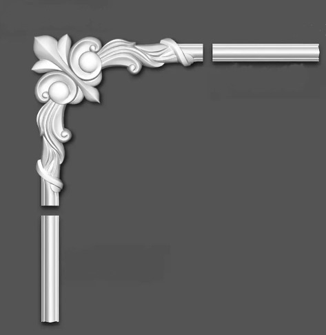 Chenar decorativ din poliuretan B22-3 - 28x28x1.6 cm [5]