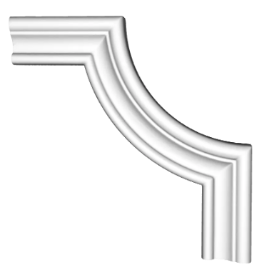 Coltar decorativ din poliuretan CR863B - 18x18x1.5 cm [1]