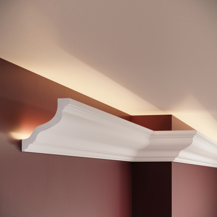 Cornisa decorativa din polimer rigid C10 - 7.8x7.8x200 cm [3]