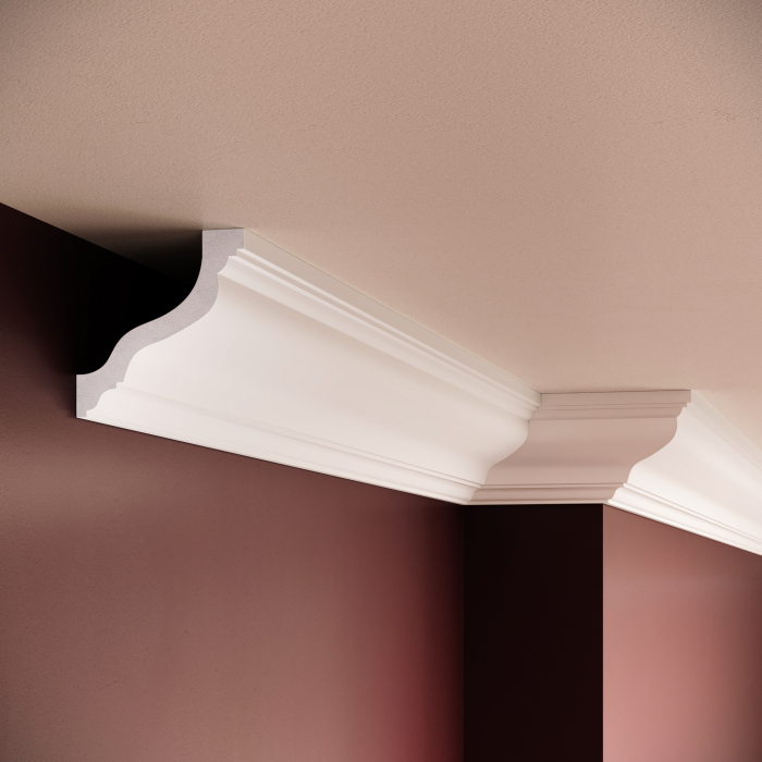 Cornisa decorativa din polimer rigid C10 - 7.8x7.8x200 cm [1]