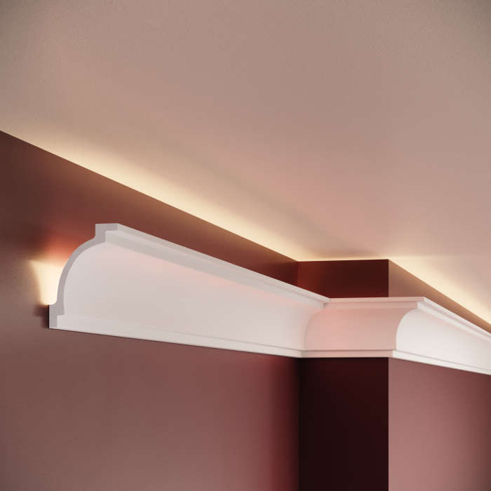 Cornisa decorativa din polimer rigid C12 - 5x7x200 cm [3]