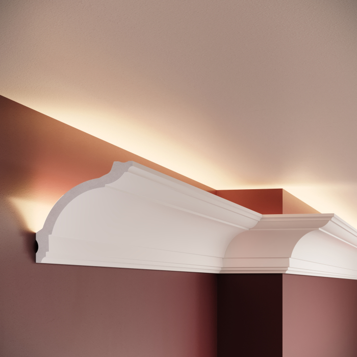 Cornisa decorativa din polimer rigid C17 - 9.3x9.5x200 cm [3]