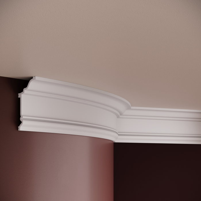 Cornisa decorativa din polimer rigid C19 - 9.7x4.8x200 cm [5]